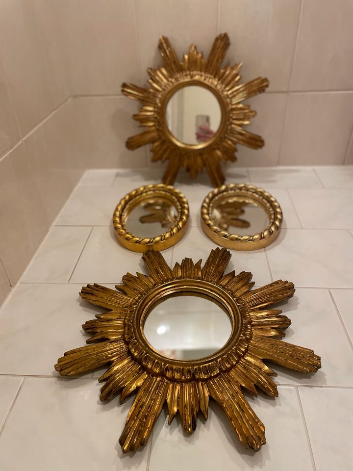 Rahmen Spiegel Sonne Ø 42,5 & Oval 24x18cm /Kunst/Deko/Ornamente in München