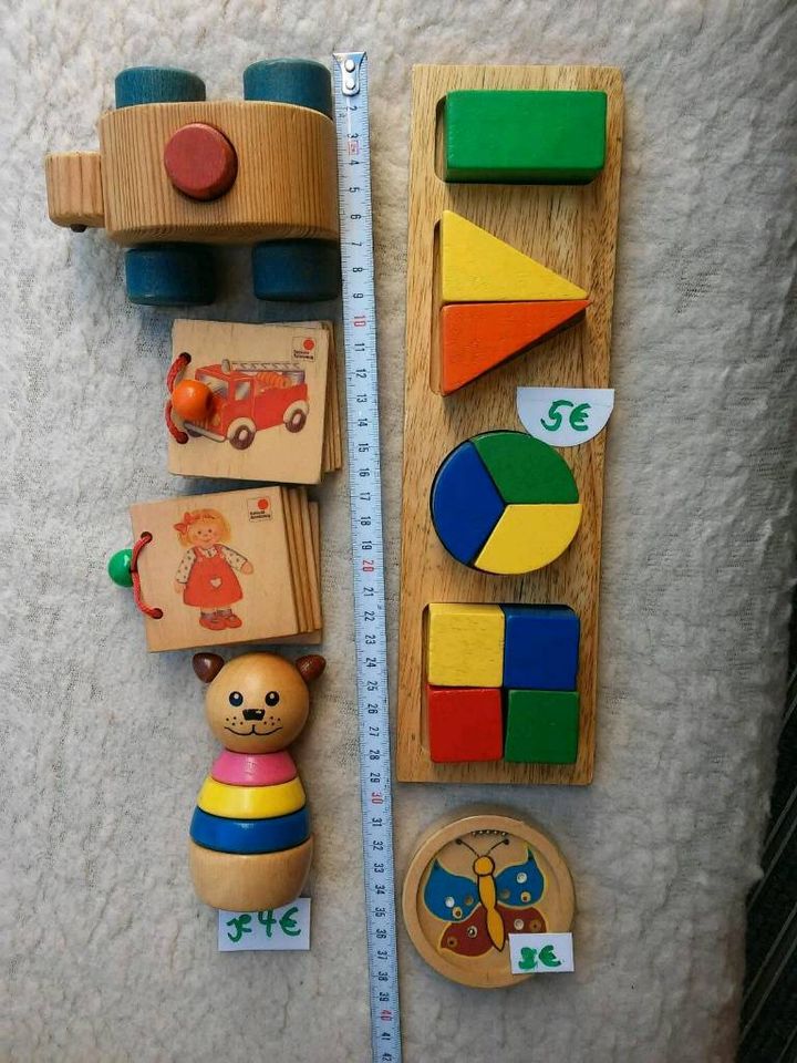 Holz Bügeleisen Baufix Puppens Kaufladen Garderoben Babyspielzeug in Rheurdt