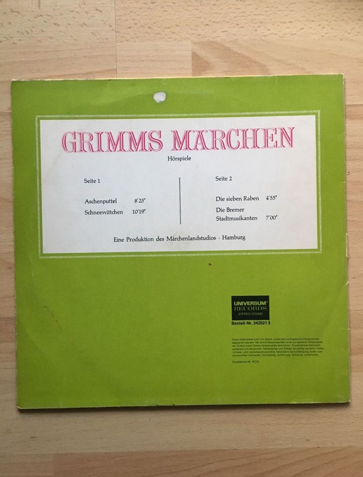 Grimms Märchen, Stadtmusikanten, Hörspiel, LP, Universum in Hattingen