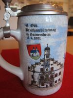 Porzellanbierkrug „Schützentage“ mit Zinndeckel Bayern - Stammham b. Ingolstadt Vorschau