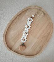 Schnullerkette Mädchen Blumen Gänseblümchen weiß Holz Boho neu Bayern - Bad Neustadt a.d. Saale Vorschau