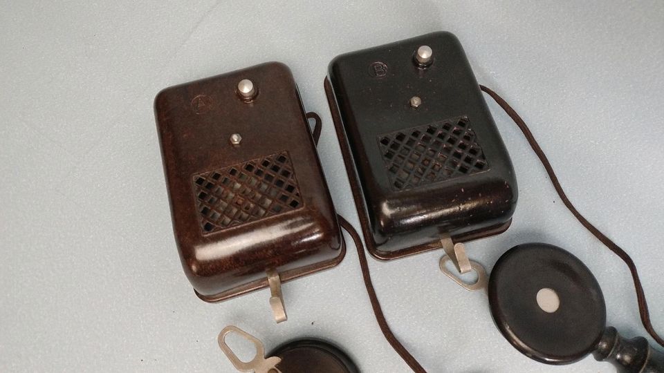Haustelefon antik Telefon Gegensprechanlage alt Vintage Retro in Burgstädt