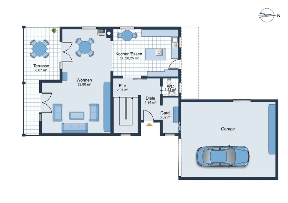 Außergewöhnliches Einfamilienhaus mit Terrasse & Garten / Kapitalanlage auf Nießbrauchbasis in Gauting