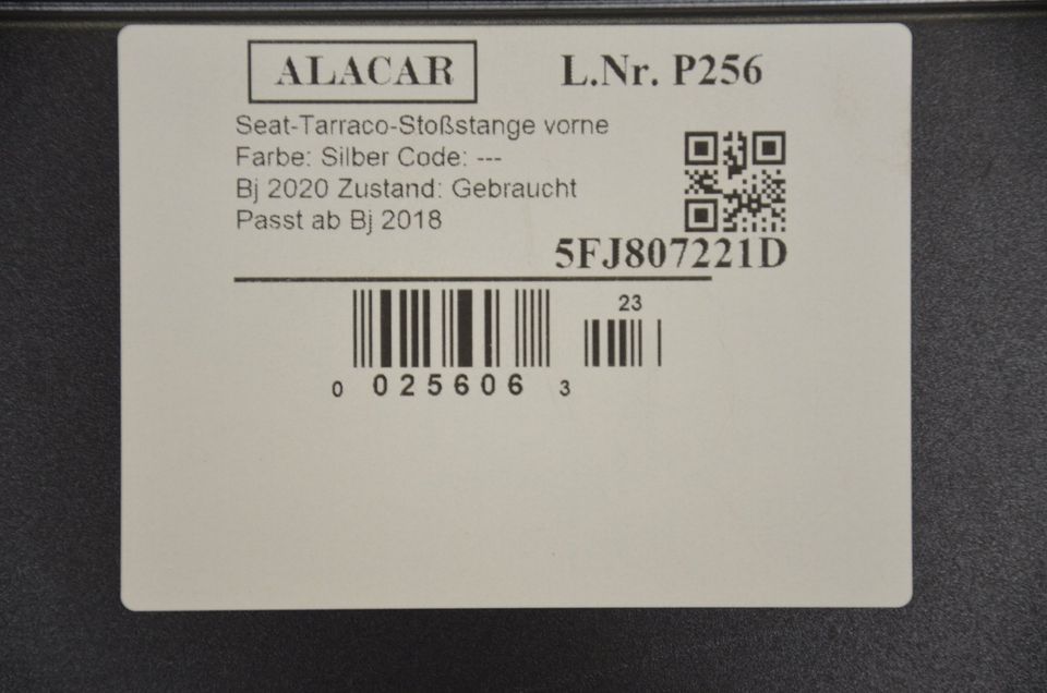 Original Seat Tarraco Stoßstange Stoßfänger vorne 5fJ807221D P256 in Köln