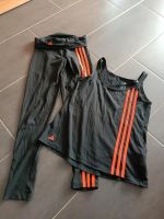 Adidas climalite sportset neon orange XS Sporthose lauftop Thüringen - Eisenach Vorschau