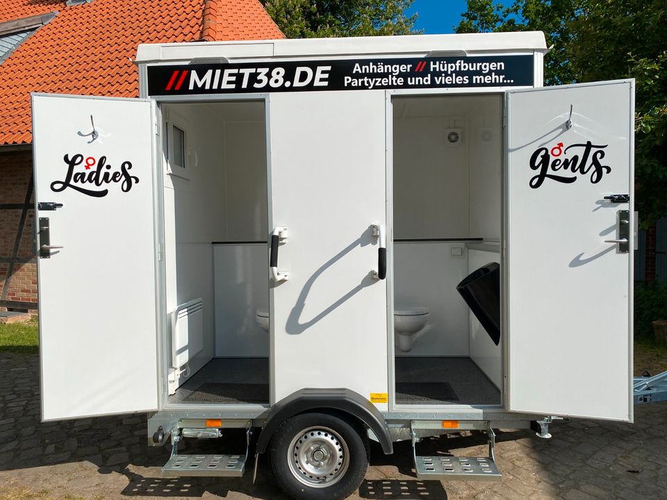 Toilettenwagen WC mobile Toilette Toilettenanhänger mieten in Wasbüttel