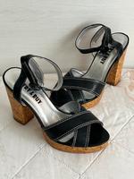 Sandale Sandalette schwarz Gr. 37 18,-€ VB Nordrhein-Westfalen - Moers Vorschau
