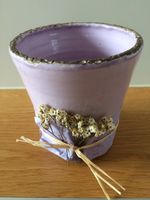 Blumentopf Orchideen Topf Übertopf Keramik violett lila flieder Stuttgart - Vaihingen Vorschau