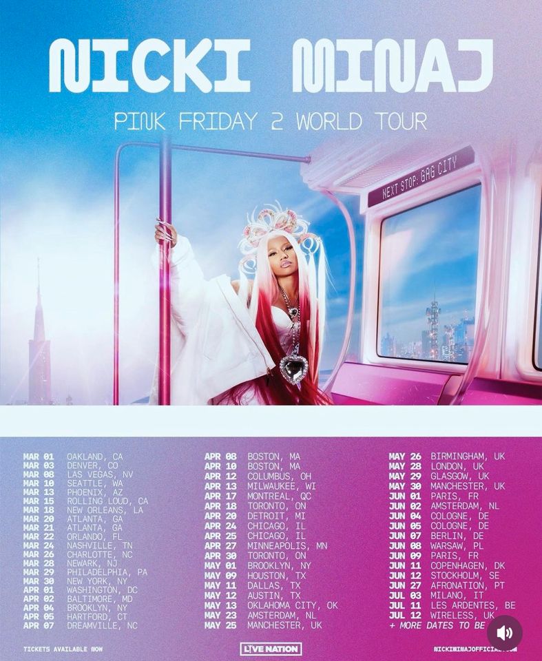 Nicki Minaj ORIGINALPREIS Tickets 05. Juni Unterrang 2.Reihe in Köln