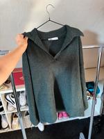 Zara dunkelgrüner Strickpullover mit Kragen S Nordrhein-Westfalen - Selm Vorschau