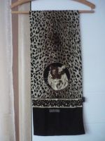 Vintage Halsschal Schal mit Leoparden Muster 108x24 cm Lübeck - St. Lorenz Süd Vorschau