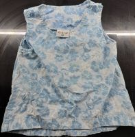Schönes ärmelloses Shirt weiß blau Blumen 92 Niedersachsen - Braunschweig Vorschau
