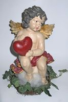 alte Engel Putten Figur mit Herz auf Sockel mit Efeu*Flügel*33 cm Bayern - Oy-Mittelberg Vorschau