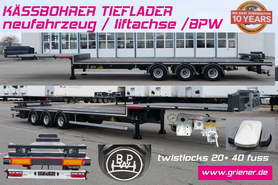 Kässbohrer K.SPJ3 / JUMBO PLATTFORM / BPW /LIFT/ CONTAINER in Mengen