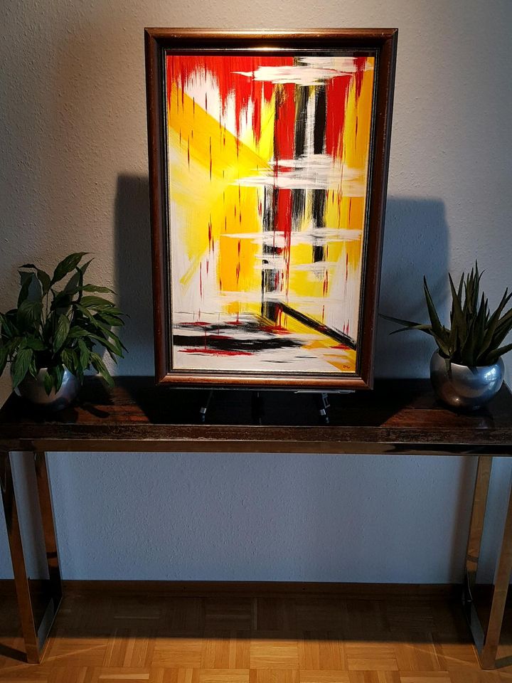 Abstrakte Kunst Gemälde Bild Unikat Acryl Holz handgemalt SW0214 in Bielefeld