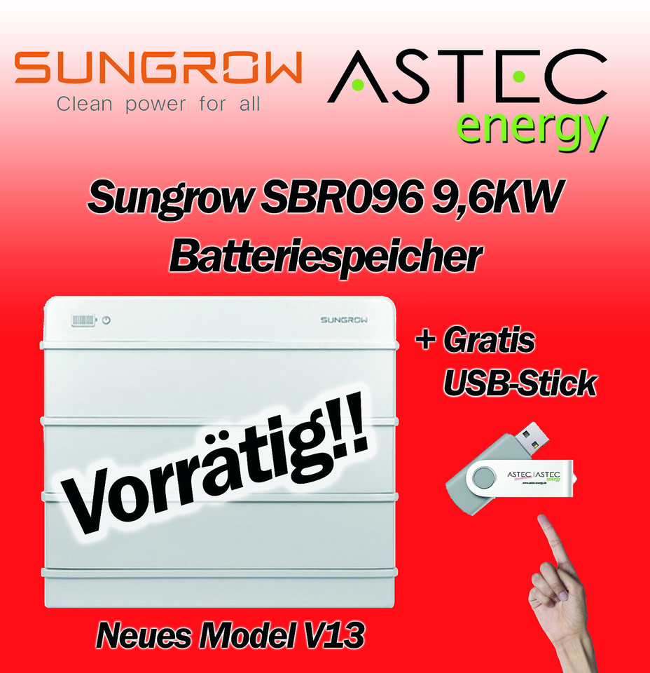 Sungrow Batteriespeicher 9,6 - 22,4kWh Batterie SBR096 - 224 V13 in Overath