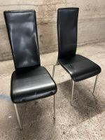 2 schwarze Stühle Leder zu verschenken Köln - Niehl Vorschau