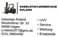 Gabelstaplerservice Roland Hagen ! Reparaturen,UVV,Ersatzteile Nordrhein-Westfalen - Hagen Vorschau
