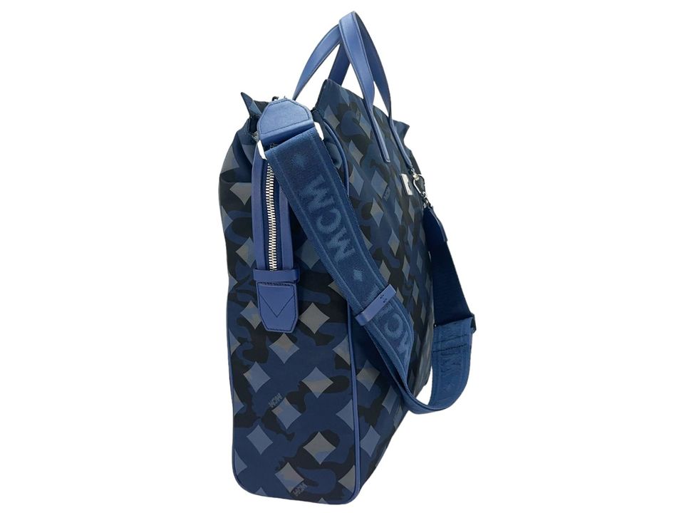 MCM Nylon Camo Dieter Munich Tote Bag Umhängetasche Tasche Blue in Schleswig