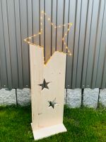 Holzschild mit Stern & LED Beleuchtung, Weihnachten, Holzdeko Bayern - Oberding Vorschau