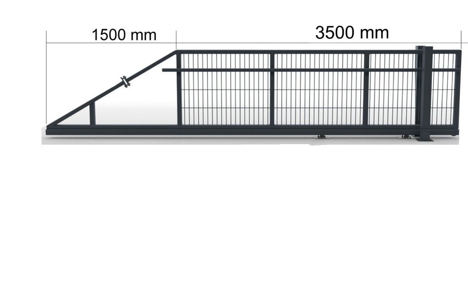 Doppelstabmattenzaun Schiebetor + Zubehör 5000x2000 mm Nr.681 in Lübbecke 