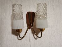 Vintage Wandlampe 2 Arme doppel Glas Holz Kerze Niedersachsen - Holzminden Vorschau