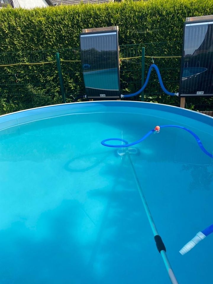 Stahlwandpool 350 Durchmesser ++90cm tief Zubehör+ neue Poolfolie in Esslingen