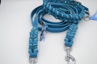 Hundeset aus Leder, Hundeleine, Halsband Türkis blau Bayern - Augsburg Vorschau