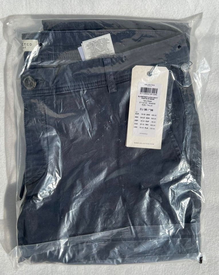 Hose Selected Homme Skinny-Luca w Noos Navy-Blau W36 L36 OVP! in Aschaffenburg