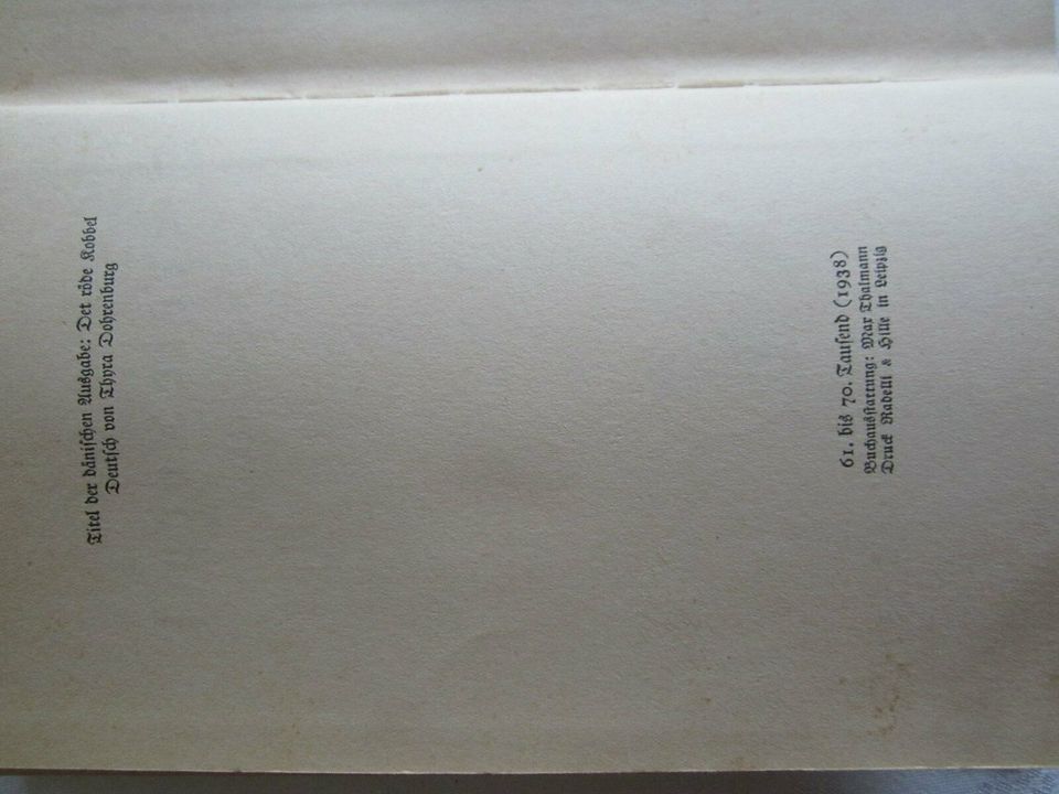 Die rote Koppel in altdeutscher Schrift von 1938 in Mülheim (Ruhr)