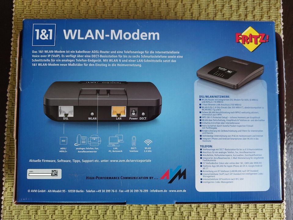 Fritz! WLAN-Modem 1&1 branding in Bensheim