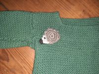 Strick Pulli Pullover Baumwolle Baby Gr. 80 86 grün Igel handmade Berlin - Lichtenberg Vorschau