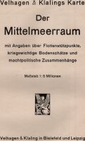 Der Mittelmeerraum - Karte von 1940 Hannover - Südstadt-Bult Vorschau