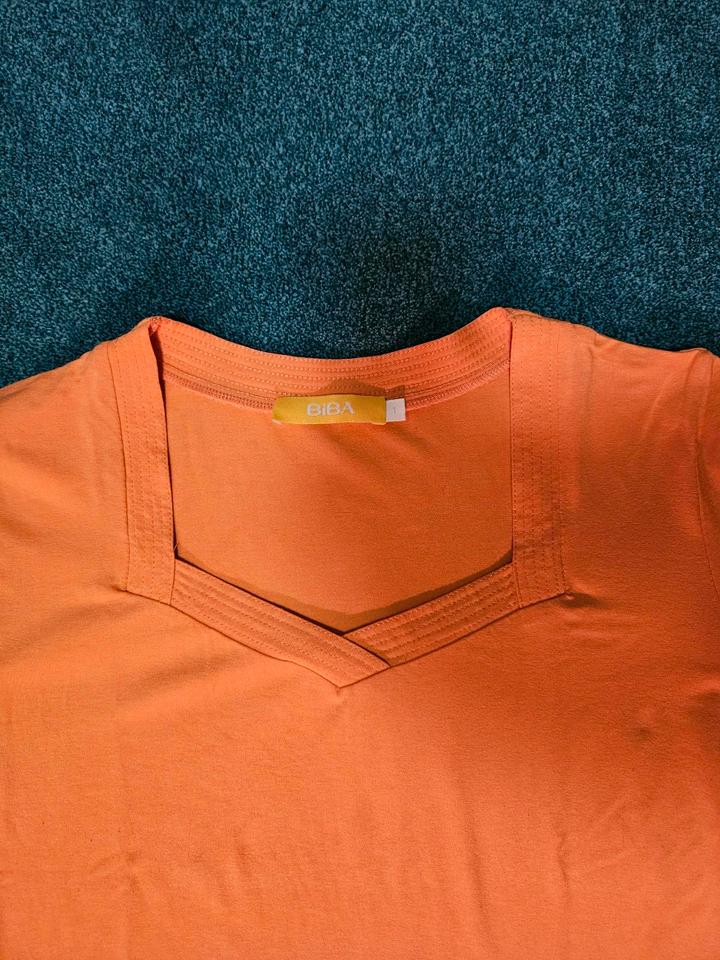 BIBA T-Shirt Langarm neuwertig in orange Gr. 1 ca 38 Langarmshirt in Xanten