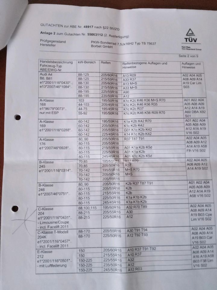 BORBET Felgen/Satz 16 Zoll Audi und Mercedes in Newel