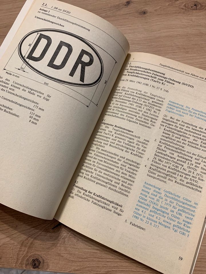 DDR StVO StVZO Straßenverkehr mit Stempel in Ilmenau