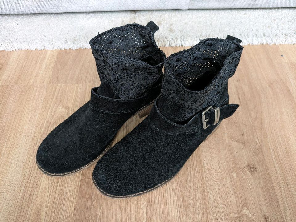 CATWALK Boots Halbstiefel Stiefelette 37 schwarz Veloursleder in Verden