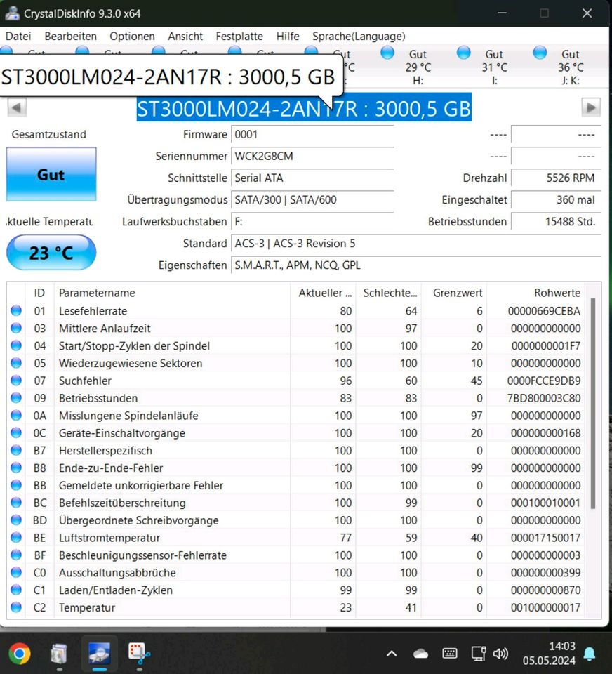 Seagate Barracuda 3TB interne Festplatte in Schifferstadt