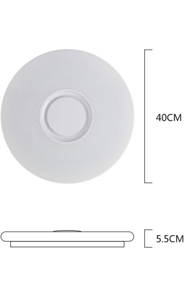 Ø40cm LED Deckenleuchte mit Bluetooth Lautsprecher 24W in Wuppertal