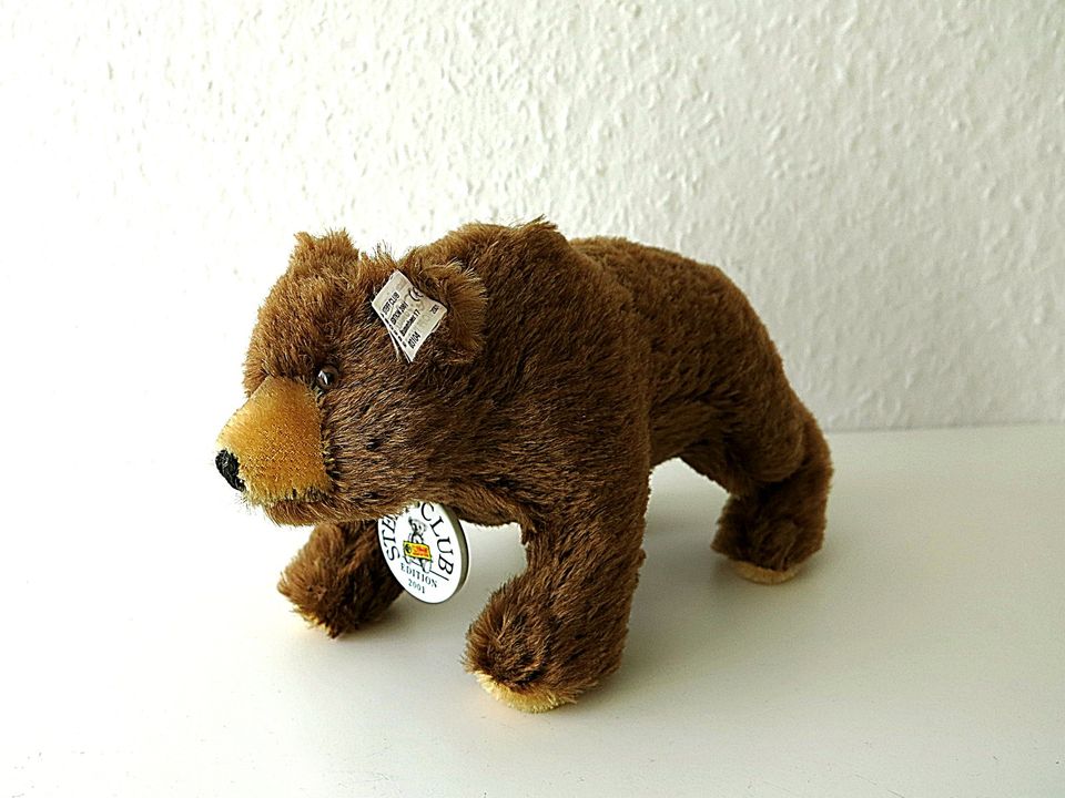 Teddy STEIFF 420252 „Brummbär mit Stimme“ Mohair braun HxB=13x24c in Lüneburg