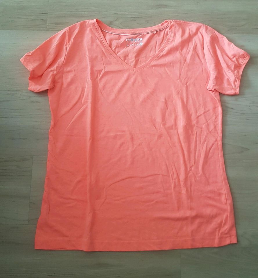 Colours of the World T-Shirt, neon orange, XXL, neu in Ebersburg