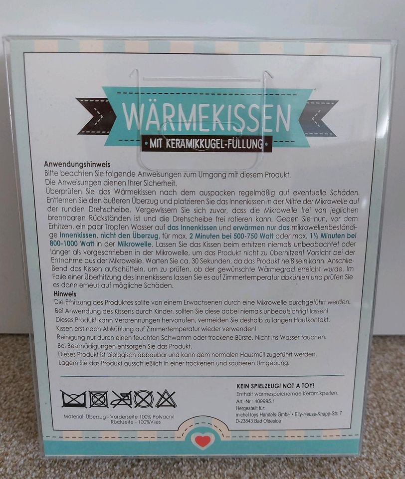 Süßes Wärmekissen, Neu in Stadtbergen