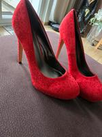 Glitzer Highheels in Rot  Größe 41  von Catwalk Duisburg - Duisburg-Mitte Vorschau