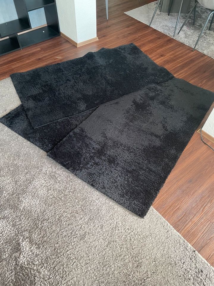 Hochflor Teppich schwarz Läufer 80 x150, 1 Stück in Remscheid