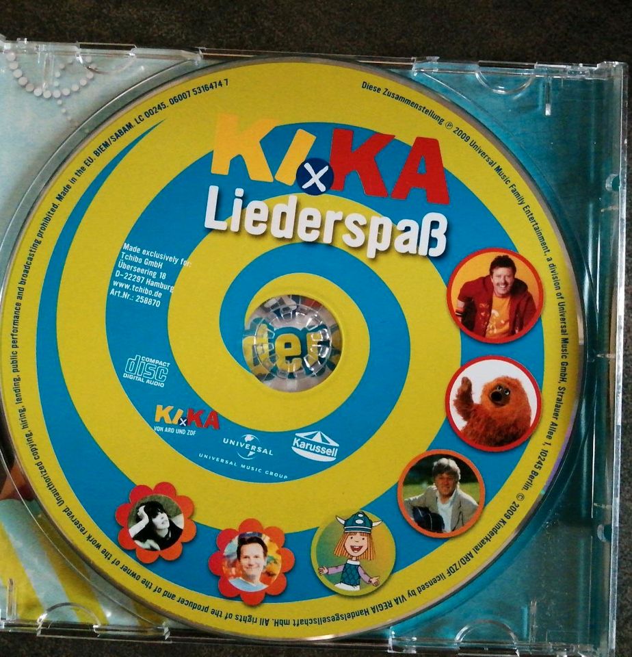 KIKA Liederspaß CD, von TCM ( ARD u. ZDF) in Heuchelheim