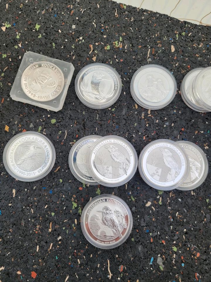 4 x Kookaburra 1 oz Silber, 2014 in Hamburg