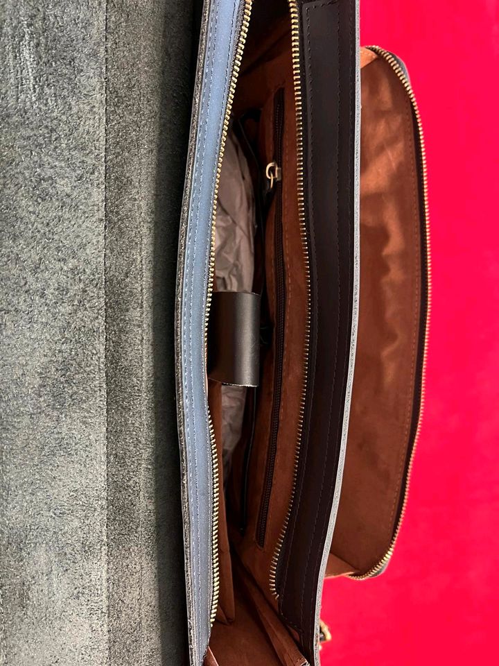 Lethario Laptop tasche Acktentasche Neu Echtleder Businesstasche in Duisburg