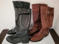 Echt Leder 2 P. Stiefel Damen Gr. 40+41 braun + schwarz, Sachsen - Mylau Vorschau