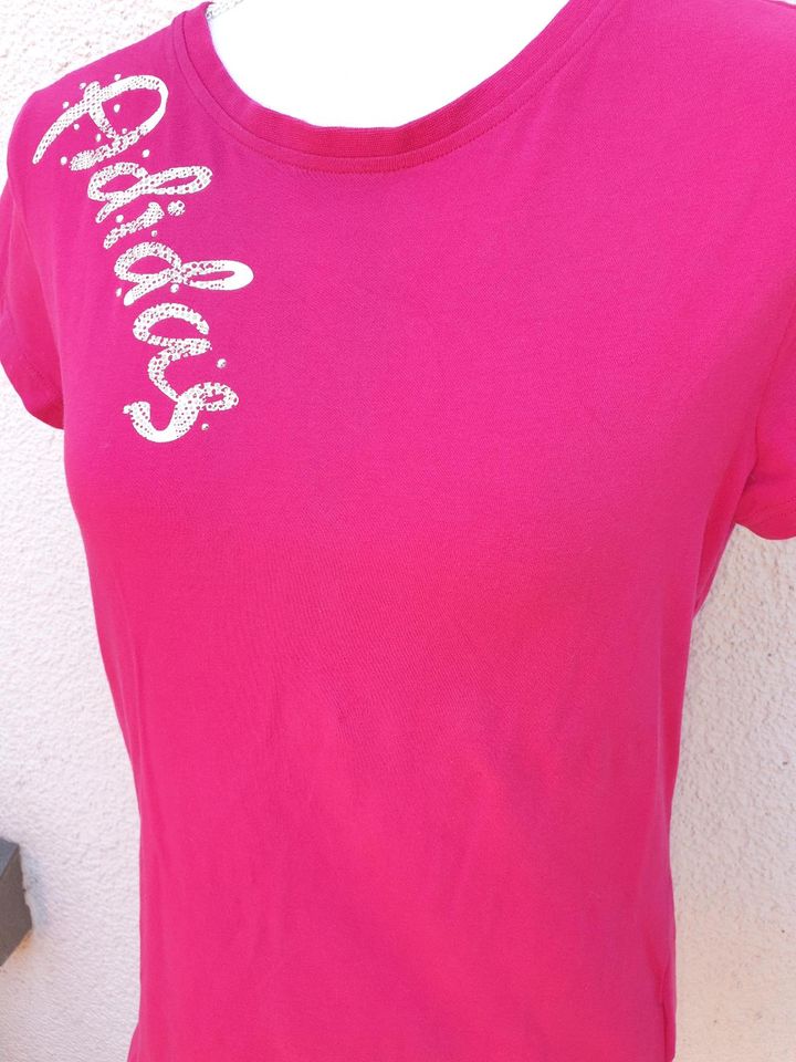 2 x Adidas T'shirt's Größe 38/40 pink/schwarz in Ennepetal