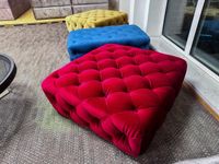 Chesterfield Hocker Rot Sitzbank Bank 85 x 85 x 40 cm Berlin - Charlottenburg Vorschau